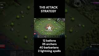 Town Hall 5 Attack Strategy #shorts #clashofclans