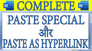 Paste Special in MS Word | Paste As Hyperlink
