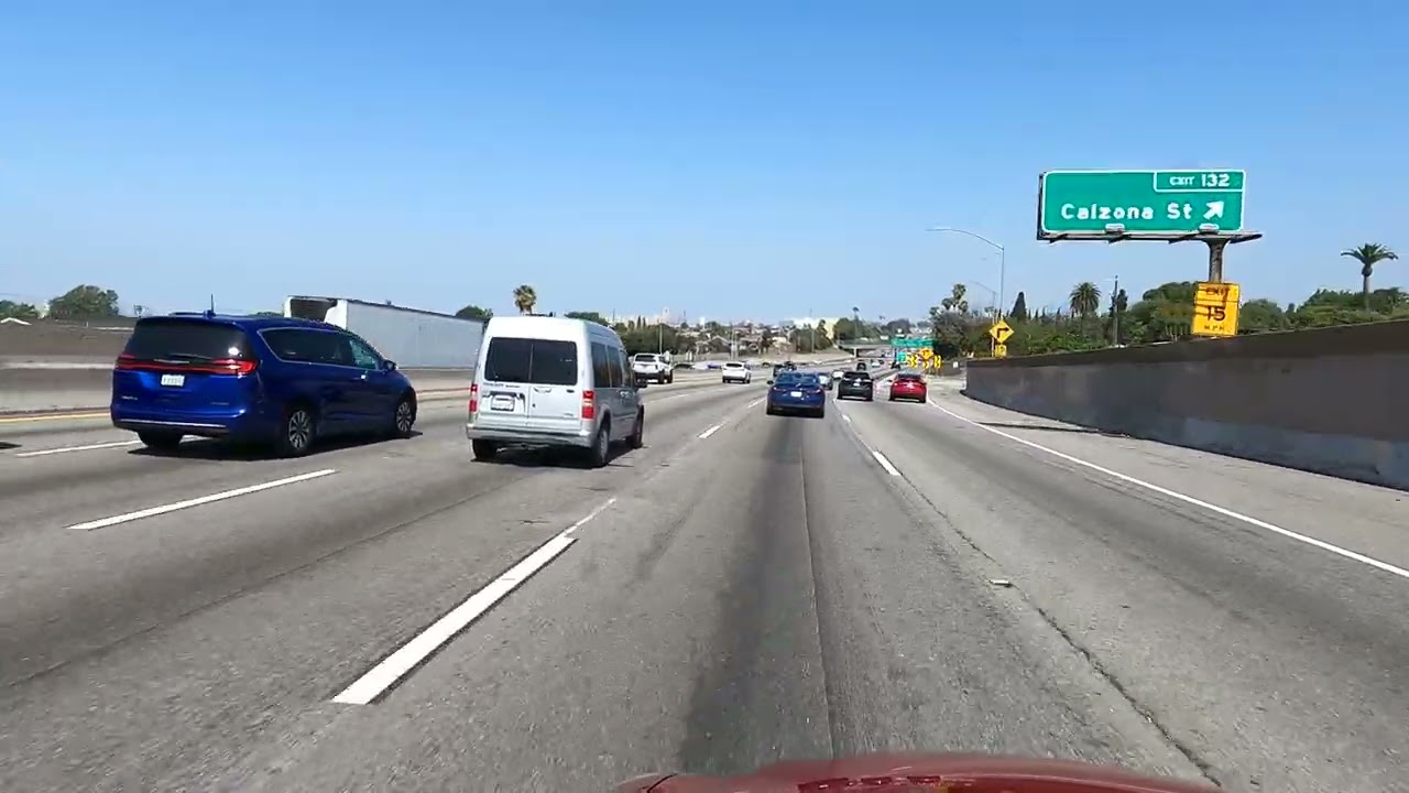 Driving to Downtown Los Angeles and looking for parking