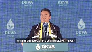 Ali Babacan Bu Milletin Alın Teriyle Yıllardır Biriktirdiği 130 Milyar Dolarlık Döviz Rezervini