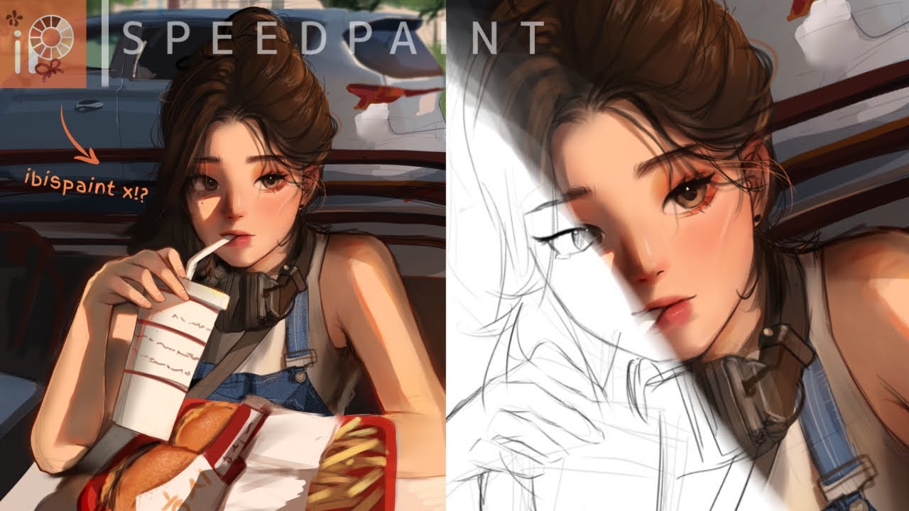 Snack Time 🍟🍔 | IBISPAINT X Speedpaint - YouTube