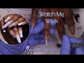 Watch Me Work: Purple ombre w/ butterflies | acrylic tutorial | UrsTrulyNails