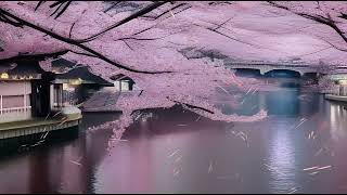 Feeling stressed try this! Japanese Cherry Blossom - White Noise Piano Alpha Wave Sleep Music