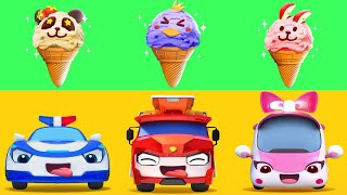 this is ice cream song learn colors monster truck kids songs kids cartoon babybus