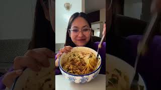 Korean Style Maggi (chilli oil Maggi instant Recipe) & reaction #shorts #youtubeshorts #ytshorts