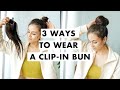 How to Wear a Clip-In Bun | Easy Hairstyles