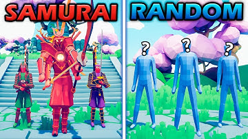 SAMURAI TEAM vs RANDOM UNITS TEAM - Totally Accurate Battle Simulator | TABS