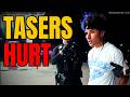 Tased Out of His Shoes