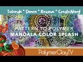 Learn to make Color Splashed Mandala Polymer Clay Jewelry