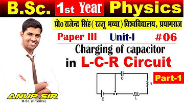 B.Sc 1st Year Physics ||PAPER-3||L#6|#Part-1 Unit-1|| Charging of capacitor in Series L-C-R Circuit