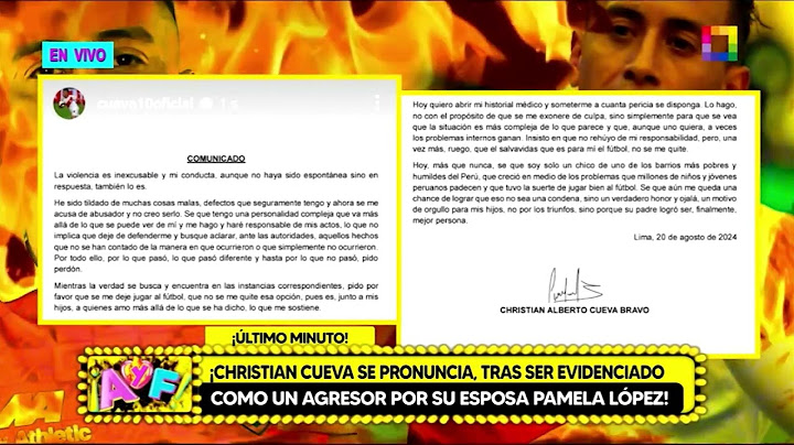 Amor y Fuego - AGO 20 - CUEVA SE PRONUNCIA, TRAS SER EVIDENCIADO | Willax