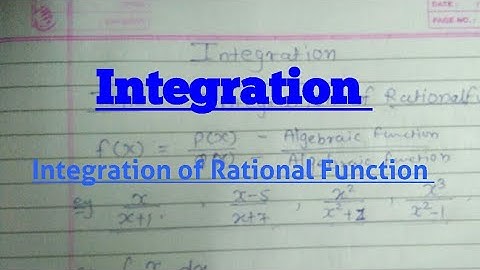Integration :-Integration of Rational Function CBSE (NCERT) HSC 12th Maths, diploma maths