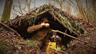 Building Underground Bushcraft Shelter In the Woods | Stealth Dugout Camp For Hunting And Survival