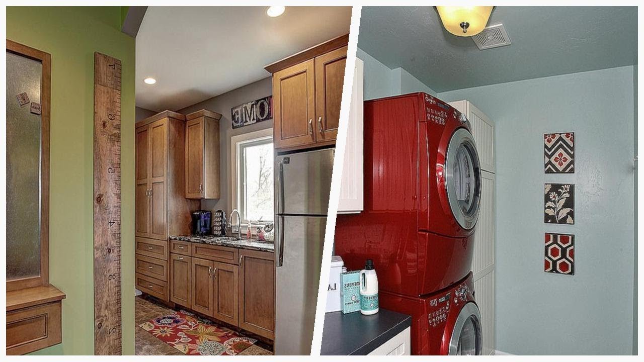 75 Craftsman Laundry Room With A Stacked Washer/dryer Design Ideas You ...