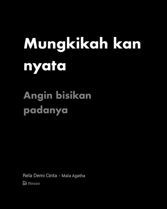 MENTAHAN LIRIK LAGU 30 DETIK || LAGU RELA DEMI CINTA - MALA AGATHA!! (resso)
