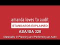 ISA/ASA320 - Auditors and MATERIALITY
