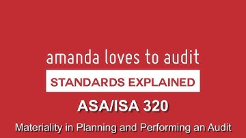 ISA/ASA320 - Auditors and MATERIALITY