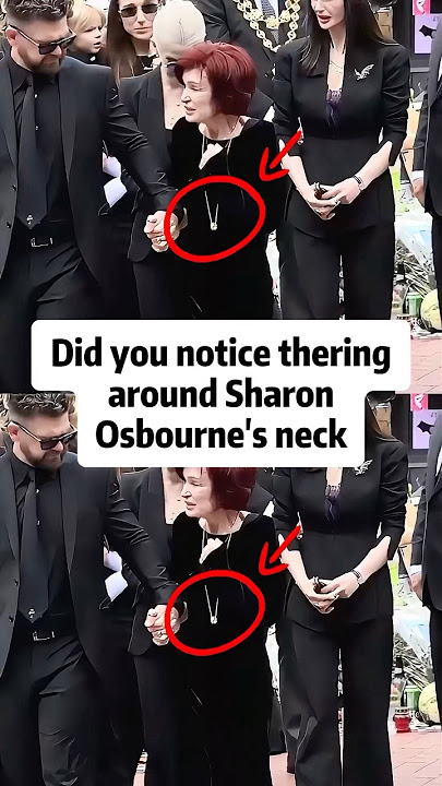 Did you notice the ring around Sharon Osbourne’s neck?#shorts#ozzyosbourne#celebrity#actor