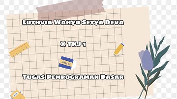 Mata Pelajaran Pemrograman Dasar materi 