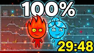 Fireboy & Watergirl: Elements 100% | SPEEDRUN WR (29min 48s) (Browser Version)