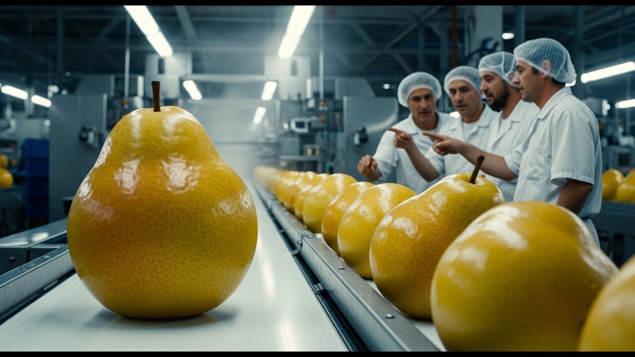 How Thousands of GIANT Pears are Processed Most Satisfying Cold Press Factory 🏭