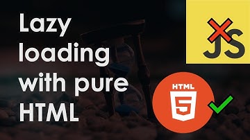 Lazy image loading with pure HTML5