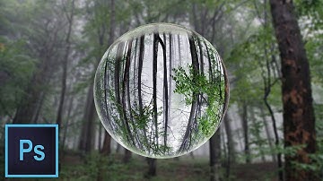 How to make CRYSTAL BALL effect from scratch (with voiceover)  - Photoshop Tutorial