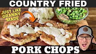 GRANNY WOULD BE PROUD!  Fried Pork Chops on the New Weber Griddle  Country Fried Pork Chops Recipe