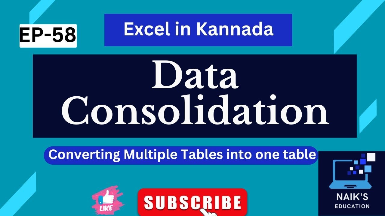 Consolidate in Excel | Data Consolidation | - YouTube