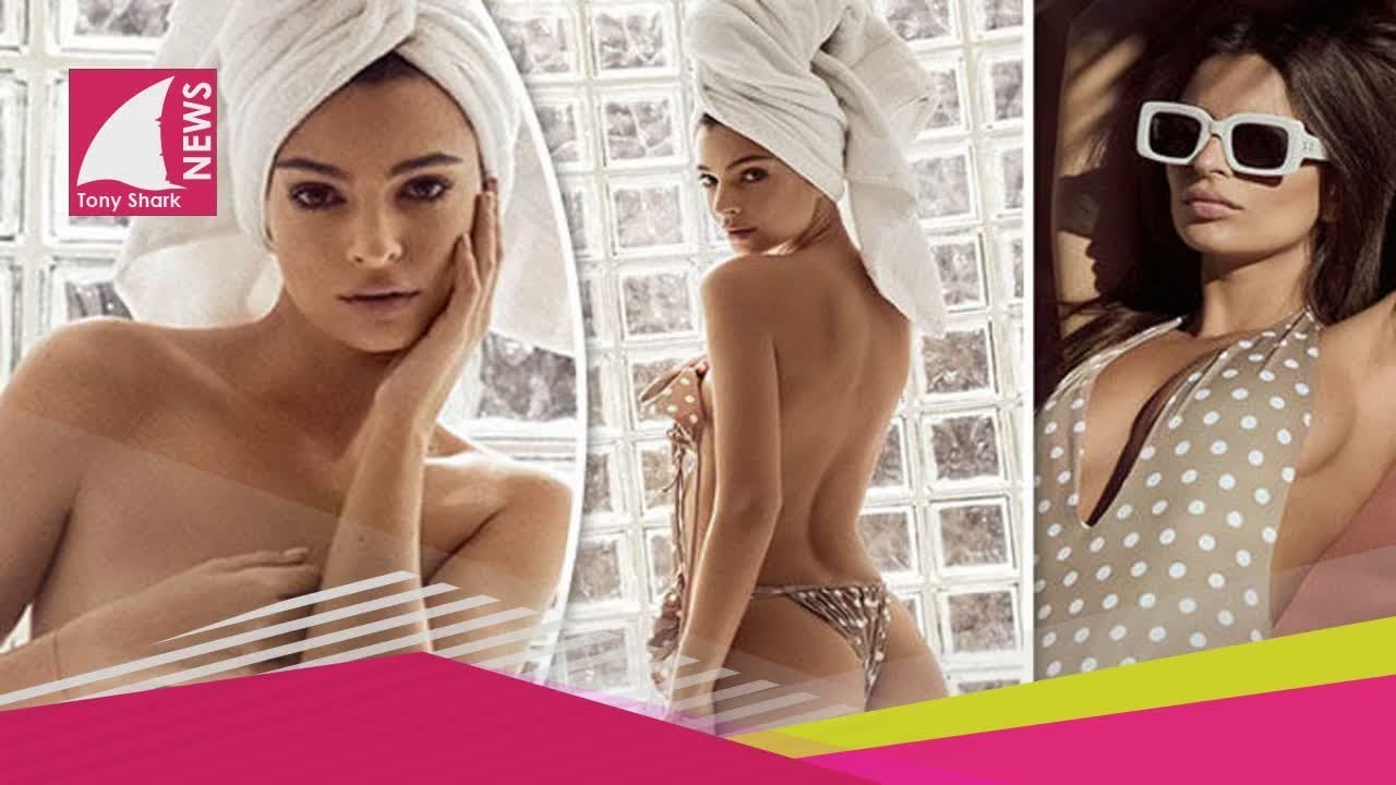 Emily Ratajkowski risks nip slip as she strips TOPLESS - YouTube.