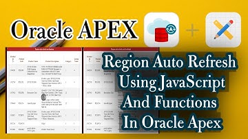 How To Region Auto Refresh After 3 Seconds, Using JavaScript And Functions, Oracle Apex Application.