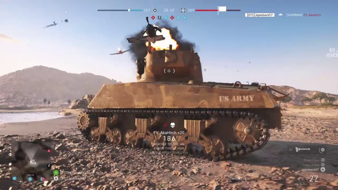 M4 Sherman Tank VS Planes - Battlefield V