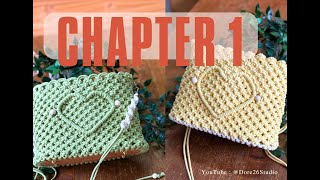 Macrame Bag Tutorial - How To Make Macramé heart Bag - chapter 1 ❤️ Doré26 Studio