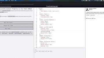 freeCodeCamp: Use the justify-content Property in the Tweet Embed