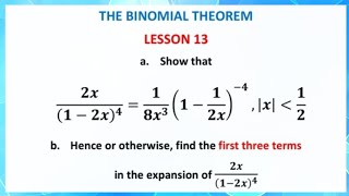 How to use binomial theorem formula| Expand binomials with negative exponents #alevelmaths #wjec