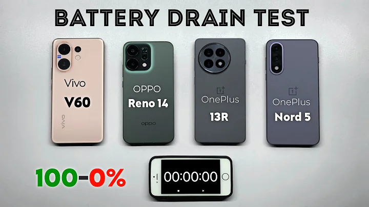 Vivo V60 vs OPPO Reno 14 vs OnePlus 13R vs OnePlus Nord 5 - Battery Drain Test Comparison