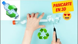 #Tableau en 3D #recycling #recyclage ♻️ bouteille #pancarte #diy #idée #peinting #اعادة_تدوير #لوحة