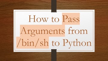 How to Pass Arguments from /bin/sh to Python