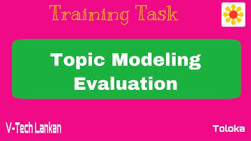 Topic Modeling Evaluation | Toloka task | paypal | V-Teck Lankan