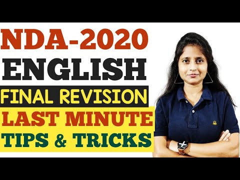 NDA 2020 English | Final Revision | Last Minute Tips And Tricks I NDA ENGLISH I NDA Maths Jugad Se