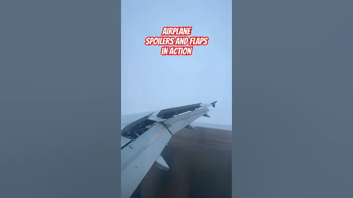 Airplane wing spoilers and flaps at landing #airplane #aeroplane #wings #spoiler #flaps #fypシ #fyp
