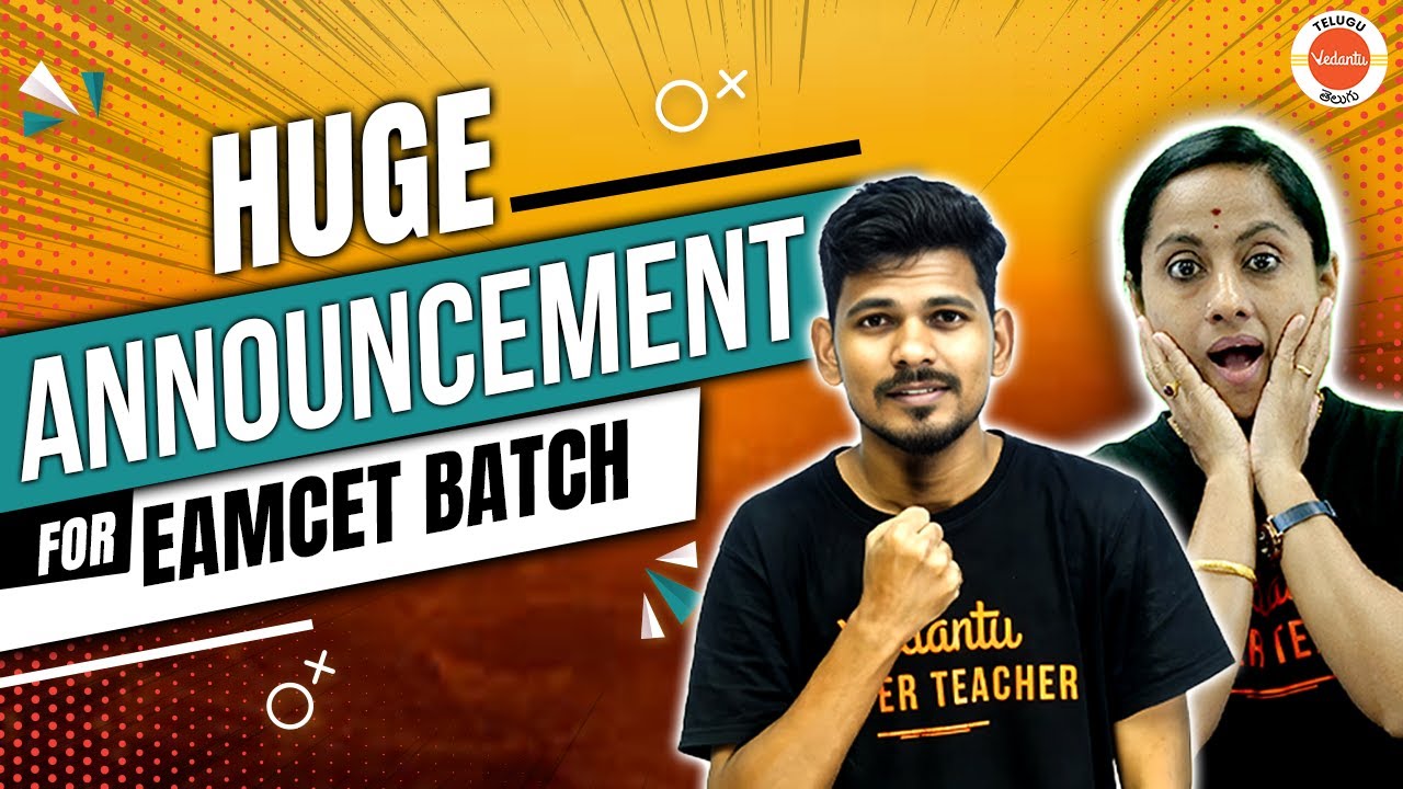 Huge Announcement Vedantu Telugu EAMCET Batch EAMCET 2024 EAMCET
