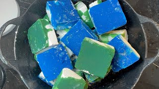 Dyed Soft Dusty BlueGreen | Drop the Chalk on The spot , but i am FAILED 😁| Inspo @unplainjaneasmr 