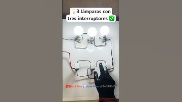 Conexión de 3 lámparas con 3 interruptores #aprender #electricidad #joserios #threeway #shorts