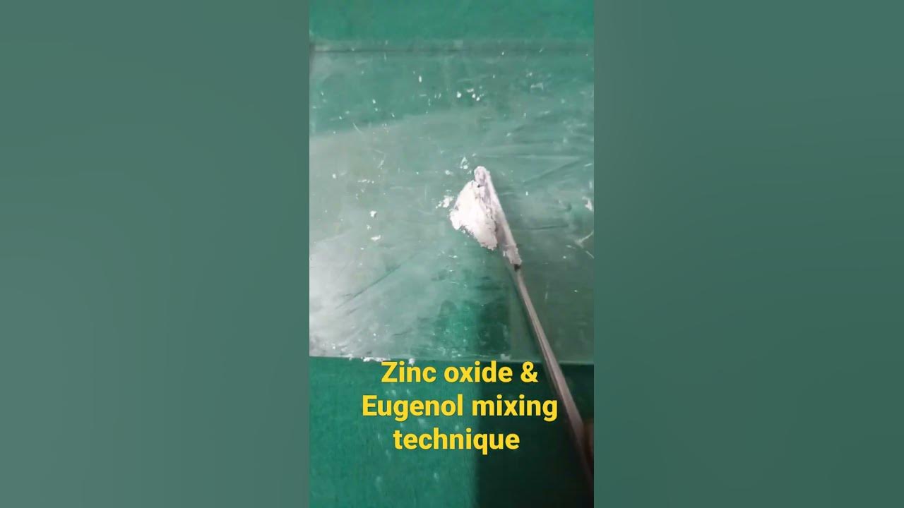 zinc oxide powder and eugenol mixing technique YouTube