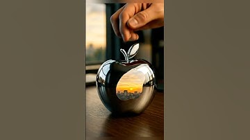 🎧 Slime ASMR 🍎 Chrome Apple #asmr #asmrsounds #ai #aiasmr #slime #food #satisfying #veo3