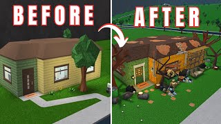 TURNING the STARTER HOUSE into a POOR BLOXBURG HOUSE w/new homeless update items