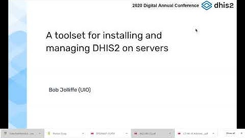 DHIS2 Annual Conference 2020: Server Tools