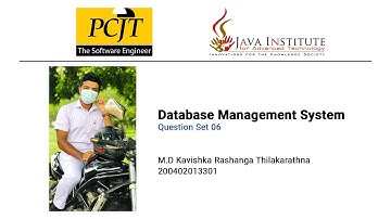 Question Set 06 | Database Management System | Java Institute
