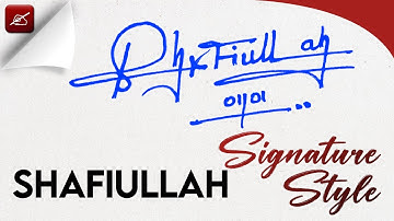 ✔️ Shafiullah Name Signature | S signature style | Signature ideas for letter S | Critical Signature